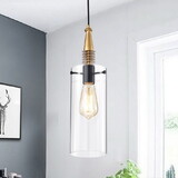 Warehouse of Tiffany HM101/1 Flamur 5 in. 1-Light Indoor Gold Finish Pendant Lamp with Light Kit