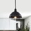 Warehouse of Tiffany HM183/1MB Cynthia 11 in. 1-Light Indoor Black Finish Pendant Light with Light Kit