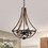 Warehouse of Tiffany HM244/4BXI Perkins 18 in. 4 -Light Indoor Matte Black Finish Chandelier with Light Kit