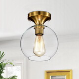 Warehouse of Tiffany IMC06 Gorden 7.9 in. 1-Light Indoor Gold Finish Chandelier with Light Kit