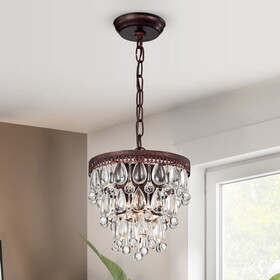 Warehouse of Tiffany IMP30A/3AC Eresu 9.84 in. 3-Light Indoor Bronze Finish Chandelier with Light Kit