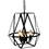 Warehouse of Tiffany LD4010 Shandie Antique Bronze Geometric Edison Chandelier with Bulbs