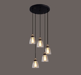 Warehouse of Tiffany LD4025-5 Euna 5-light Adjustable Cord Edison Lamp with Bulbs