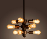 Warehouse of Tiffany LD4050 Mariam 9-light Adjustable Bulb Socket Edison Chandelier Including Bulbs