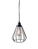 Warehouse of Tiffany LD4377 Antonia 1-light Black Adjustable Cord 7-inch Edison Pendant Lamp with Bulb