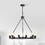 Warehouse of Tiffany PD001/12MB Reiss 47 in. 12-Light Indoor Matte Black Finish Chandelier with Light Kit and Remote Control