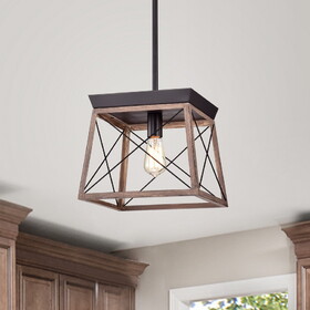 Warehouse of Tiffany PD003-1IWG Celia 12 in. 1-Light Indoor Oil Rubbed Bronze Finish Pendant Light with Light Kit