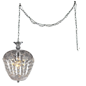 Warehouse of Tiffany RL0019 SWAG Miriam 1-light Crystal 8-inch Chrome Swag Lamp