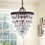 Warehouse of Tiffany RL8076 Martinee Antique Bronze and Crystal Inverted Pyramid Chandelier