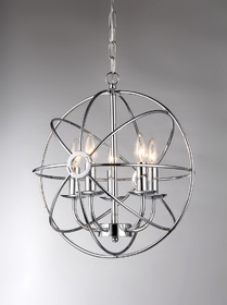 Warehouse of Tiffany RL8121CH Aidee 5-light Chrome 16-inch Spherical Chandelier