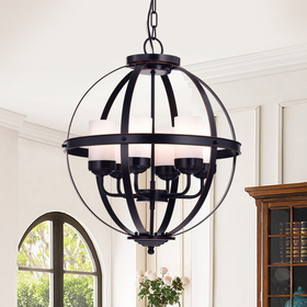Warehouse of Tiffany RL8132ORB-CG Almog Oil Rubbed Bronze 19-inch Round Pendant Light