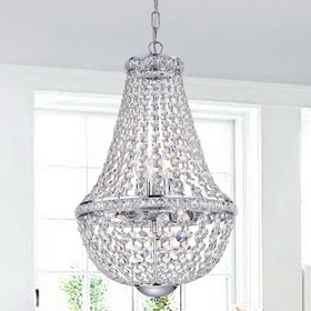 Warehouse of Tiffany RL8165CH Uanah 6-Light Crystal Chrome Chandelier
