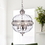 Warehouse of Tiffany RL8168PN Permin 13-inch Clear Glass Globe with Metal Accents Pendant Light