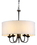 Warehouse of Tiffany SU1700-5 Gwenevere 5-light White Fabric 22-inch Black-finish Chandelier