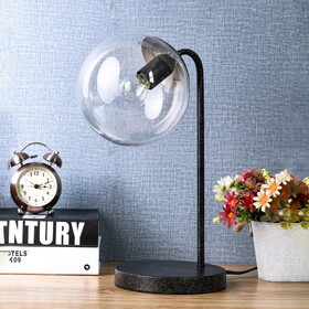 Warehouse of Tiffany T-171280 Wolbey 7.09 in. 1-Light Indoor Black Finish Table Lamp