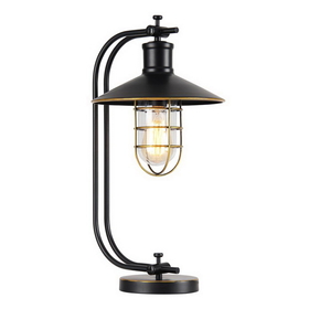 Warehouse of Tiffany T1769-1 Kyriaki 1-light Black and Gold-tone 11-inch Table Lamp