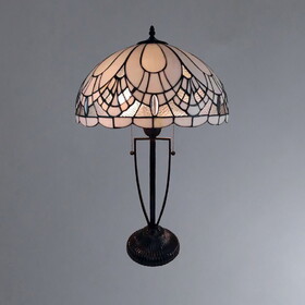 Warehouse of Tiffany TFWB-18WTL Jodi 16 in. 2-Light Indoor Dark Bronze Finish Table Lamp