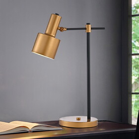 Warehouse of Tiffany TM174/1 Reine 4.3 in. 1-Light Indoor Gold and Black Finish Table Lamp with Light Kit