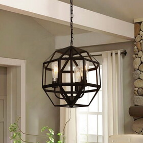 Warehouse of Tiffany WTY139 Ukani 14.57 in. 3-Light Indoor Bronze Finish Chandelier with Light Kit