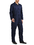 TOPTIE Men's Long Sleeve Coverall, Navy Coverall Snap and Zip-Front Coverall Lightweight Coverall