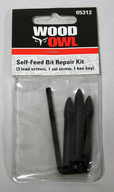 WoodOwl 05312 Replacement Kit for 1" - 2-9/16" (3 lead screws, 1 set screw, 1 hex key)