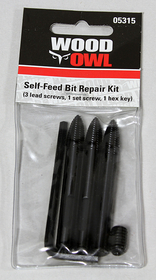 WoodOwl 05315 Replacement Kit for 3" - 4-5/8" (3 lead screws, 1 set screw, 1 hex key)