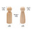 Muka 30 PCS Unpainted Wooden Peg Dolls 3 Inch, Large Peg People Blank Doll Bodies for Art Craft