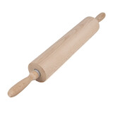 Muka Classic Wood Rolling Pin for Baking, 18.5 inches Long Non-stick Dough Roller with Handles for Pizza Cookie Pie Pastry