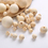 Muka 1105 Pcs Natural Wood Beads 6 Sizes, Round Wooden Beads for Bracelet Doorway DIY Accessories