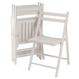 Winsome 10415 Robin 4-PC Folding Chair Set White