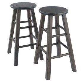 Winsome 16274 "Element" 2-PC Set, Counter Stools 24", Oyster Gray Finish