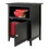 Winsome 20115 Henry Accent Table, Nightstand, Black