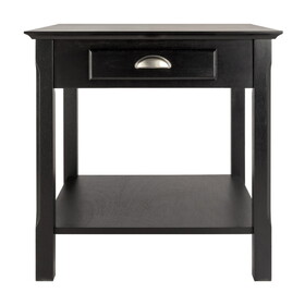 Winsome 20124 Wood Timber, End Table with one Drawer and Shelf