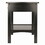 Winsome 20218 Claire Curved Accent Table, Nightstand, Black