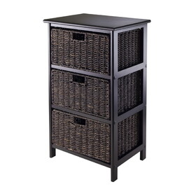 Winsome 20317 Omaha Storage Rack with 3 Foldable Baskets