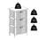 Winsome 20317 Omaha Storage Rack with 3 Foldable Corn Husk Baskets, Black and Chocolate