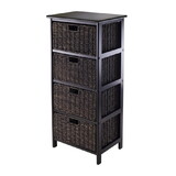 Winsome 20418 Omaha Storage Rack with 4 Foldable Baskets