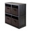 Winsome 20452 Timothy 5-Pc 2x2 Storage Shelf with 4 Foldable Fabric Baskets, Black and Chocolate