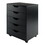 Winsome 20519 Halifax Cabinet for Closet / Office, 5 Drawers, Black