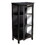 Winsome 20523 Wood Poppy Display Cabinet, Glass Door, Black