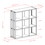 Winsome 20642 Timothy 7-Pc 3x3 Storage Shelf with 6 Foldable Fabric Baskets, Black and Chocolate