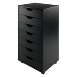 Winsome 20792 Halifax Cabinet for Closet / Office, 7 Drawers, Black