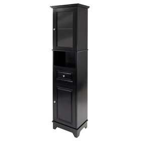 Winsome 20871 Alps Tall Storage Cabinet, Black