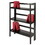 Winsome 20896 Terry 3-Tier Foldable Shelf, Stackable, Black