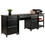 Winsome 22387 Delta 3-Pc Home Office Desk Set, Black