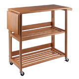 Winsome 34137 Wood Kitchen Cart Foldable with shelves