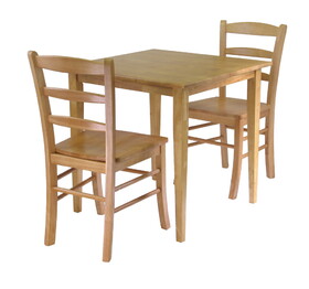 Winsome 34330 Groveland 3pc Dining Set, Square Table with 2 Chairs