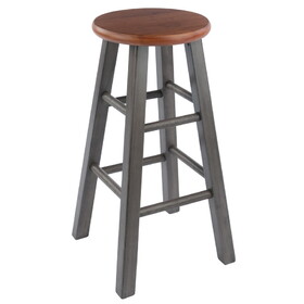 Winsome 36224 "Ivy" Counter Stool Rustic, 24", Teak/Gray Finish