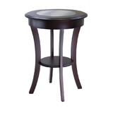 Winsome 40019 Cassie Round Accent Table with Glass