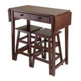 Winsome 40338 Mercer Double Drop Leaf Table with 2 Stools